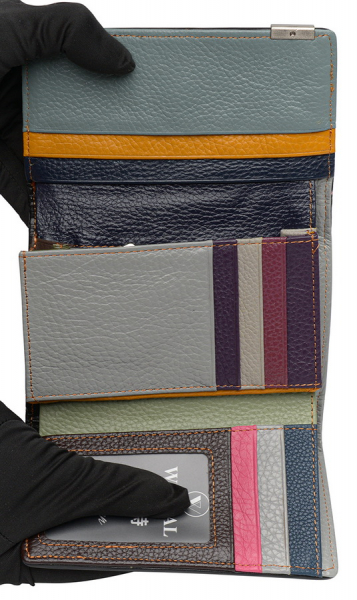 ЖЕНСКИЙ КОШЕЛЕК ПЭЧВОРК НАТУРАЛЬНАЯ КОЖА ЛАК ТАЙВАНЬ