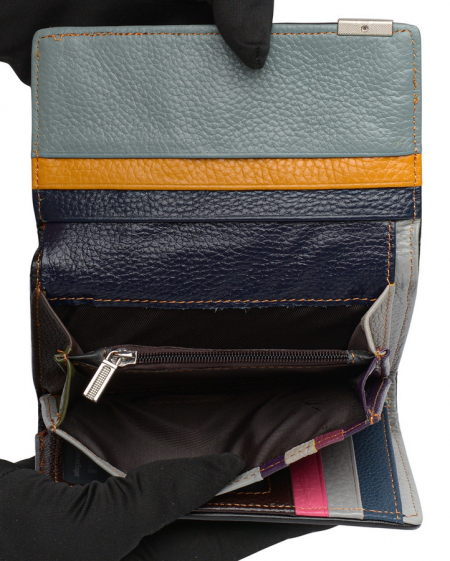 ЖЕНСКИЙ КОШЕЛЕК ПЭЧВОРК НАТУРАЛЬНАЯ КОЖА ЛАК ТАЙВАНЬ