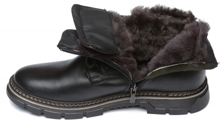 МУЖСКИЕ БОТИНКИ НАТУРАЛЬНАЯ КОЖА / НАТУРАЛЬНЫЙ МЕХ CORVETTO