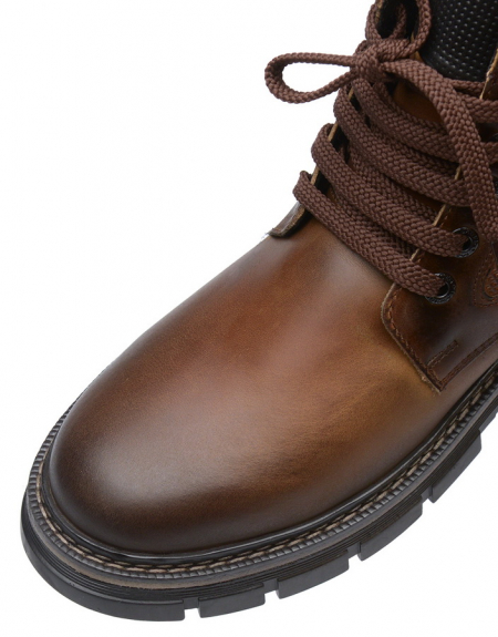 МУЖСКИЕ БОТИНКИ НАТУРАЛЬНАЯ КОЖА / НАТУРАЛЬНЫЙ МЕХ CORVETTO