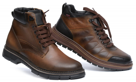 МУЖСКИЕ БОТИНКИ НАТУРАЛЬНАЯ КОЖА / НАТУРАЛЬНЫЙ МЕХ CORVETTO