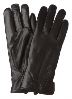 ЖЕНСКИЕ ПЕРЧАТКИ КОЖА ЯГНЕНКА / НАТУРАЛЬНЫЙ МЕХ (ЦИГЕЙКА) GLOVES