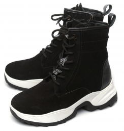 ЖЕНСКИЕ БОТИНКИ НАТУРАЛЬНАЯ КОЖА(ВЕЛЮР)/ШЕРСТЬ  CORVETTO ИТАЛИЯ