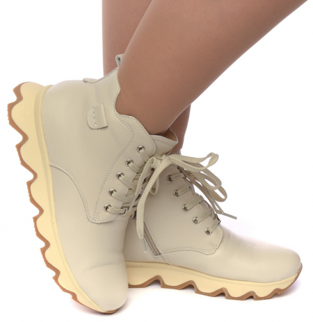 ЖЕНСКИЕ БОТИНКИ НАТУРАЛЬНАЯ КОЖА НАТУРАЛЬНЫЙ МЕХ GUGU ГЕРМАНИЯ