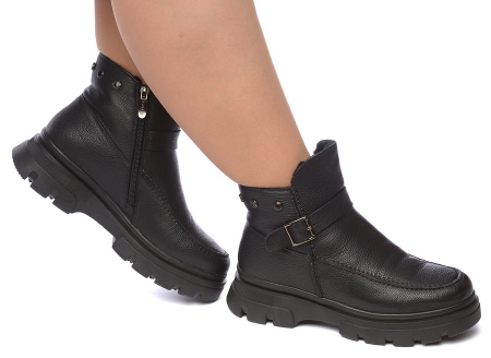 ЖЕНСКИЕ БОТИНКИ НАТУРАЛЬНАЯ КОЖА НАТУРАЛЬНЫЙ МЕХ GUGU ГЕРМАНИЯ