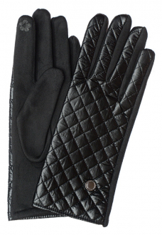 ЖЕНСКИЕ ПЕРЧАТКИ ТРИКОТАЖ РОМБ НА ФЛИСЕ