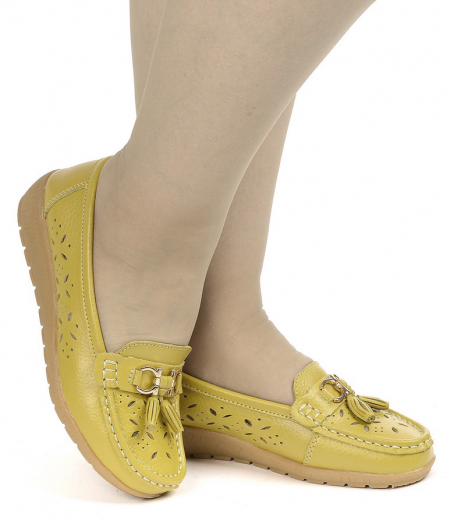 ЖЕНСКИЕ МОКАСИНЫ НАТУРАЛЬНАЯ КОЖА BINIFOOT/BNF ТАЙВАНЬ