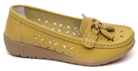 ЖЕНСКИЕ МОКАСИНЫ НАТУРАЛЬНАЯ КОЖА BINIFOOT/BNF ТАЙВАНЬ