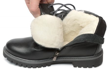 МУЖСКИЕ БОТИНКИ НАТУРАЛЬНАЯ КОЖА / ШЕРСТЬ CORVETTO