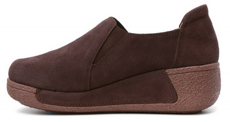 ЖЕНСКИЕ МОКАСИНЫ НА ТАНКЕТКЕ НАТУРАЛЬНАЯ КОЖА (ЗАМША) BINIFOOT/BNF ТАЙВАНЬ