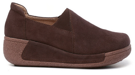 ЖЕНСКИЕ МОКАСИНЫ НА ТАНКЕТКЕ НАТУРАЛЬНАЯ КОЖА (ЗАМША) BINIFOOT/BNF ТАЙВАНЬ