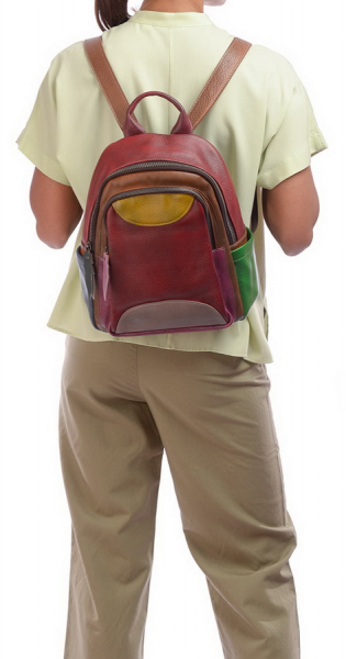 ЖЕНСКИЙ РЮКЗАК НАТУРАЛЬНАЯ КОЖА KIKILOK КОРЕЯ