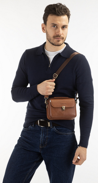 МУЖСКАЯ СУМКА НАТУРАЛЬНАЯ КОЖА CORVETTO