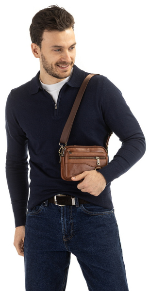 МУЖСКАЯ СУМКА НАТУРАЛЬНАЯ КОЖА CORVETTO