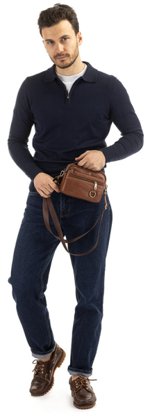 МУЖСКАЯ СУМКА НАТУРАЛЬНАЯ КОЖА CORVETTO