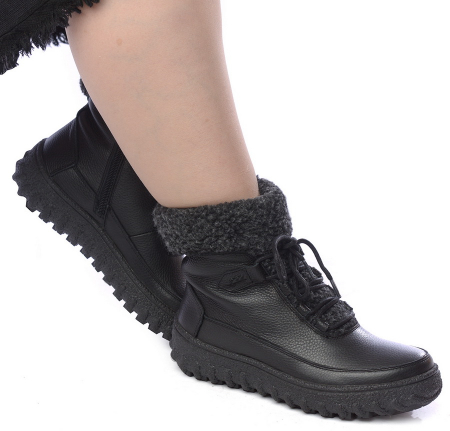 ЖЕНСКИЕ БОТИНКИ НАТУРАЛЬНАЯ КОЖА НАТУРАЛЬНЫЙ МЕХ GUGU ГЕРМАНИЯ