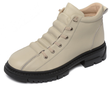 ЖЕНСКИЕ БОТИНКИ НАТУРАЛЬНАЯ КОЖА/ НАТУРАЛЬНЫЙ МЕХ GUGU ГЕРМАНИЯ