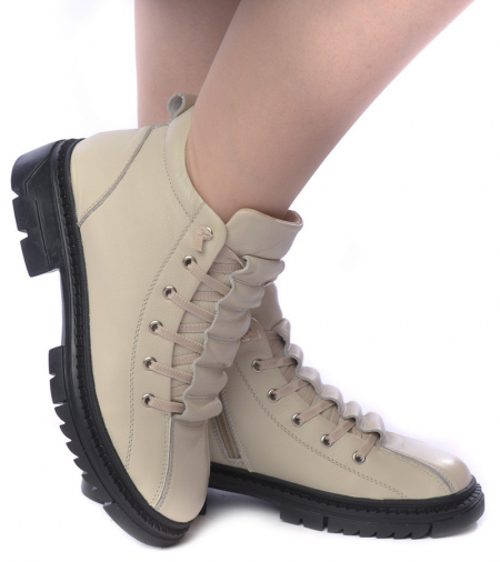 ЖЕНСКИЕ БОТИНКИ НАТУРАЛЬНАЯ КОЖА/ НАТУРАЛЬНЫЙ МЕХ GUGU ГЕРМАНИЯ