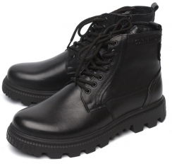 МУЖСКИЕ БОТИНКИ НАТУРАЛЬНАЯ КОЖА / НАТУРАЛЬНЫЙ МЕХ CORVETTO