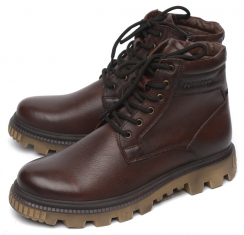 МУЖСКИЕ БОТИНКИ НАТУРАЛЬНАЯ КОЖА / НАТУРАЛЬНЫЙ МЕХ CORVETTO