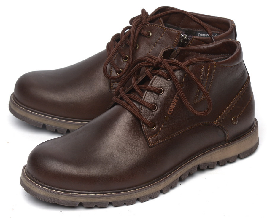 мужские ботинки натуральная кожа / шерсть corvetto ботинки romer зимние натуральная кожа полнота 5 размер 39 коричневый