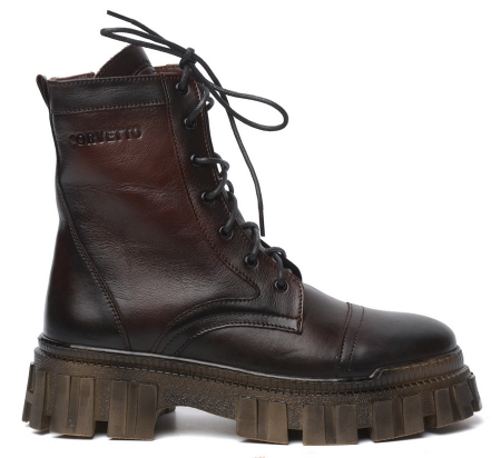 ЖЕНСКИЕ БОТИНКИ НАТУРАЛЬНАЯ КОЖА / НАТУРАЛЬНЫЙ МЕХ CORVETTO ИТАЛИЯ