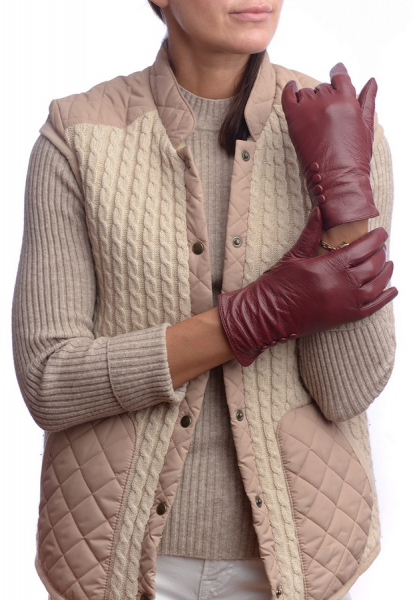 ЖЕНСКИЕ ПЕРЧАТКИ ОВЕЧЬЯ КОЖА / ШЕРСТЬ