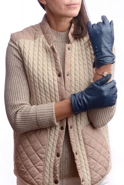 ЖЕНСКИЕ ПЕРЧАТКИ ОВЕЧЬЯ КОЖА / ШЕРСТЬ