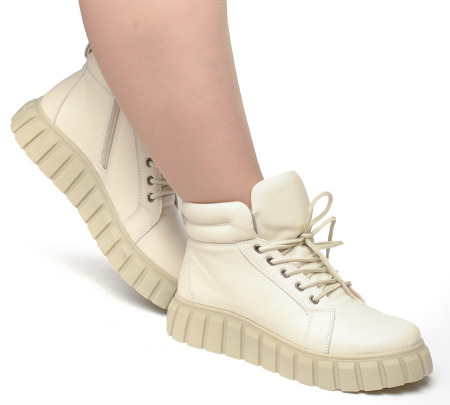 ЖЕНСКИЕ БОТИНКИ НАТУРАЛЬНАЯ КОЖА / НАТУРАЛЬНЫЙ МЕХ GUGU ГЕРМАНИЯ