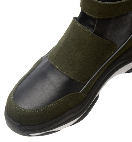 ЖЕНСКИЕ БОТИНКИ ПОЛУСПОРТИВНЫЕ НАТУРАЛЬНАЯ КОЖА + ВЕЛЮР / БАЙКА МАРКО БЕЛАРУСЬ