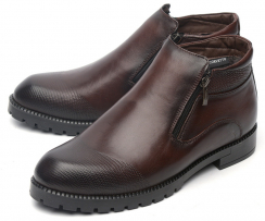 МУЖСКИЕ БОТИНКИ НАТУРАЛЬНАЯ КОЖА / НАТУРАЛЬНЫЙ МЕХ CORVETTO