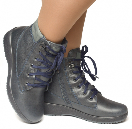 ЖЕНСКИЕ ПОЛУСАПОГИ НАТУРАЛЬНАЯ КОЖА / ШЕРСТЬ РОСВЕСТ РОССИЯ