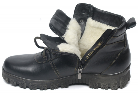 МУЖСКИЕ БОТИНКИ НАТУРАЛЬНАЯ КОЖА / ШЕРСТЬ РОСВЕСТ РОССИЯ