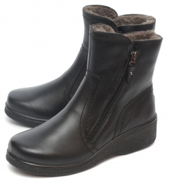 ЖЕНСКИЕ ПОЛУСАПОГИ НАТУРАЛЬНАЯ КОЖА / ШЕРСТЬ РОСВЕСТ РОССИЯ