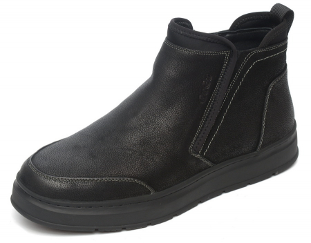 МУЖСКИЕ БОТИНКИ НАТУРАЛЬНАЯ КОЖА / НАТУРАЛЬНЫЙ МЕХ GUGU ГЕРМАНИЯ