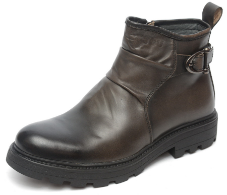 МУЖСКИЕ БОТИНКИ НАТУРАЛЬНАЯ КОЖА / НАТУРАЛЬНЫЙ МЕХ GUGU ГЕРМАНИЯ