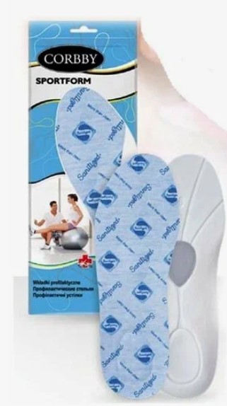 СТЕЛЬКИ CORBBY SPORTFORM ПРОФИЛИРОВАННАЯ ДЛЯ СПОРТИВНОЙ ОБУВИ ПОЛЬША
