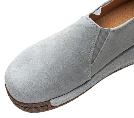 ЖЕНСКИЕ МОКАСИНЫ НА ТАНКЕТКЕ НАТУРАЛЬНАЯ КОЖА (ЗАМША) BINIFOOT/BNF ТАЙВАНЬ