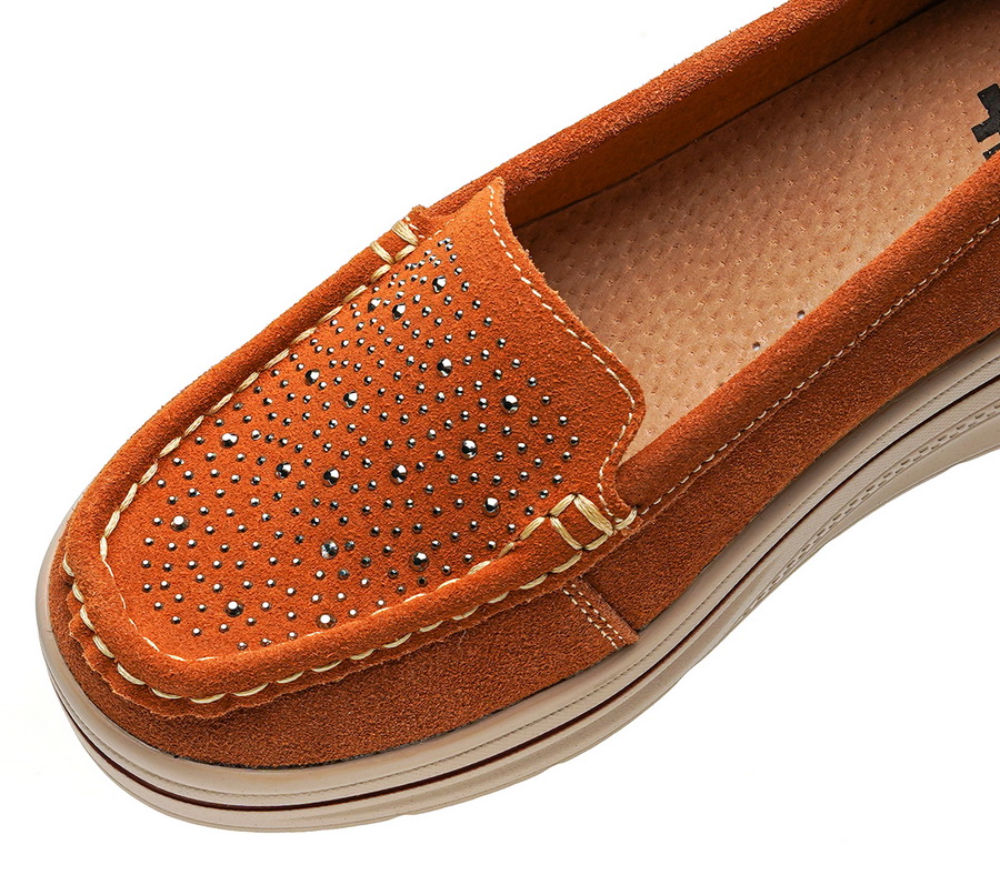 женские мокасины на танкетке натуральная замша binifoot/bnf тайвань 