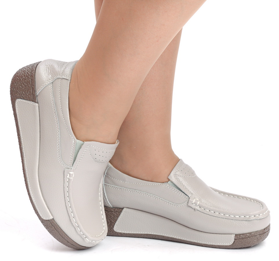 женские мокасины на танкетке натуральная кожа binifoot/bnf тайвань