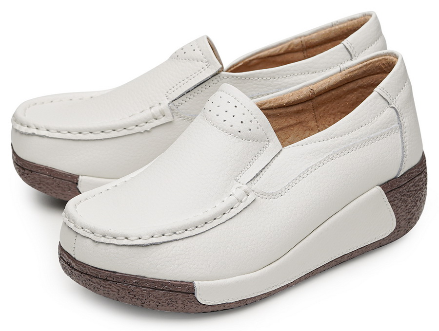 женские мокасины на танкетке натуральная кожа binifoot/bnf тайвань