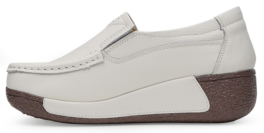 женские мокасины на танкетке натуральная кожа binifoot/bnf тайвань