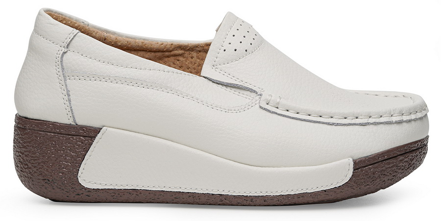 женские мокасины на танкетке натуральная кожа binifoot/bnf тайвань