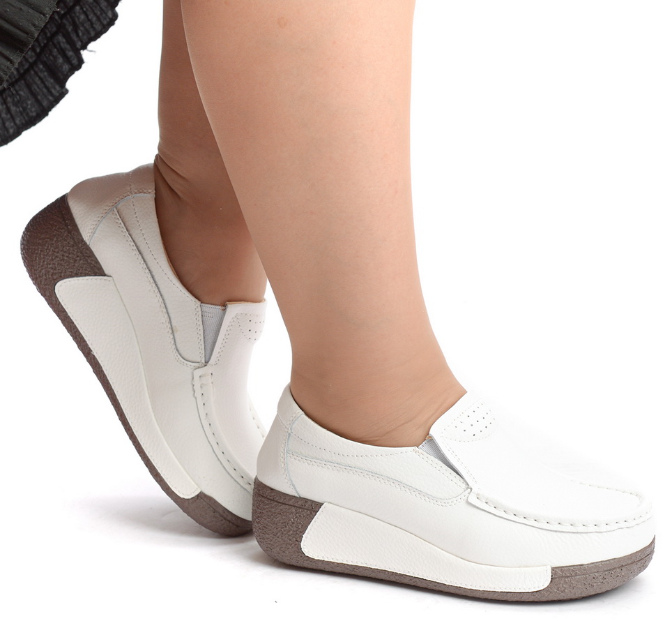 женские мокасины на танкетке натуральная кожа binifoot/bnf тайвань