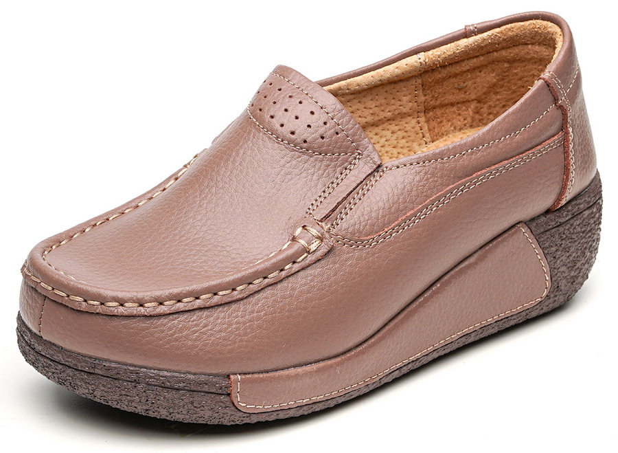 женские мокасины на танкетке натуральная кожа binifoot/bnf тайвань