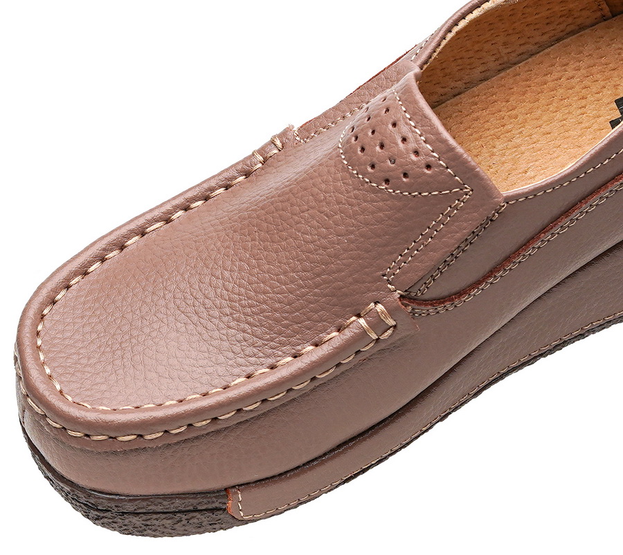 женские мокасины на танкетке натуральная кожа binifoot/bnf тайвань