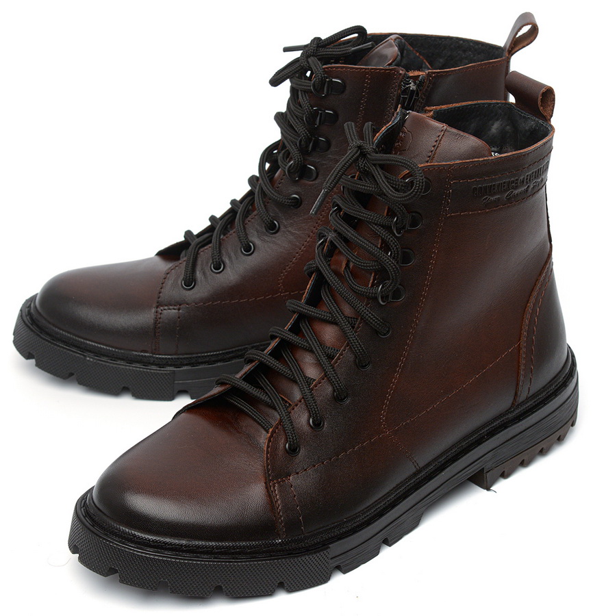 мужские ботинки натуральная кожа / натуральный мех corvetto