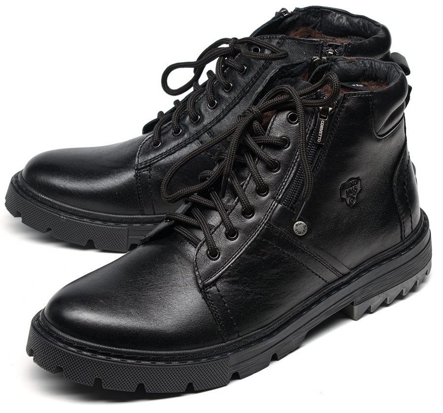 мужские ботинки натуральная кожа / натуральный мех corvetto