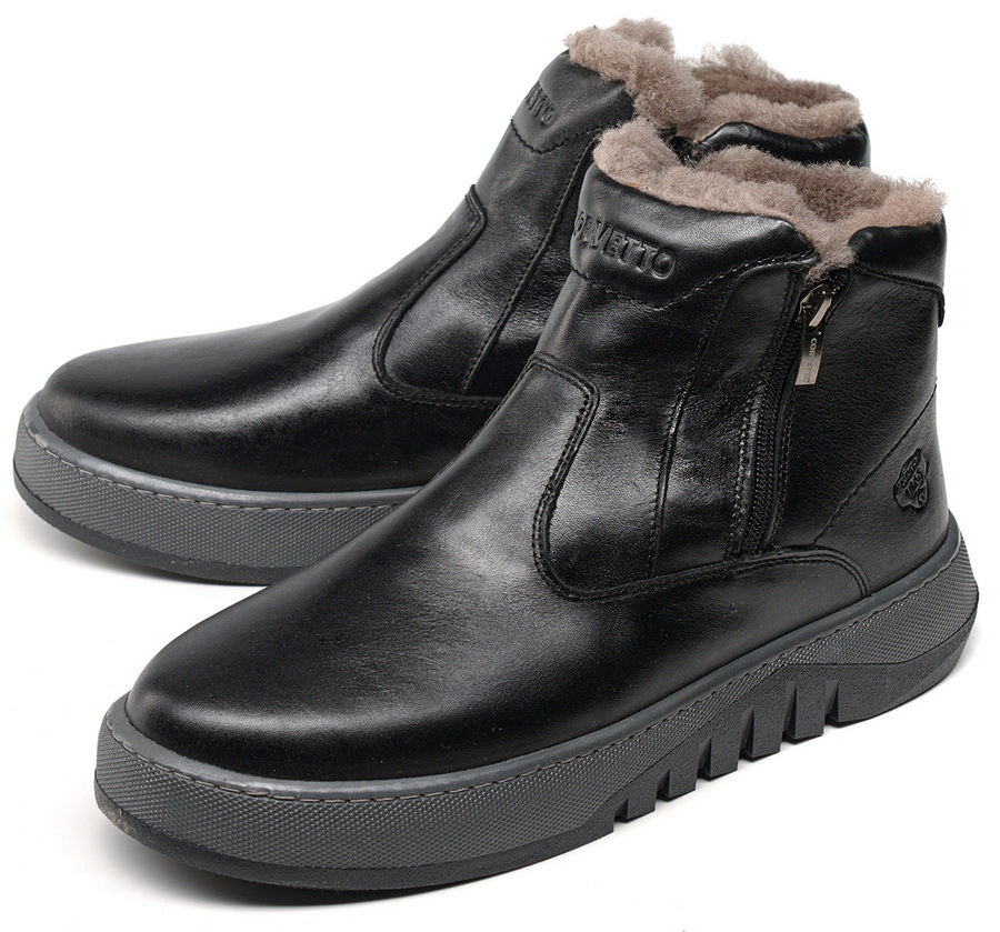 мужские ботинки натуральная кожа / натуральный мех corvetto