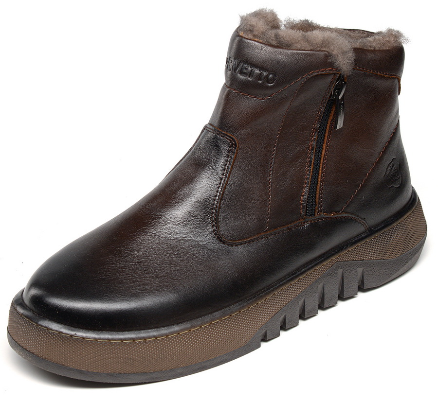 мужские ботинки натуральная кожа / натуральный мех corvetto